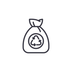 Garbage bag linear icon concept. Garbage bag line vector sign, symbol, illustration.