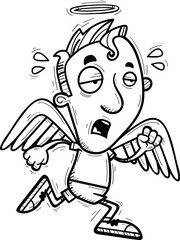 Exhausted Cartoon Angel