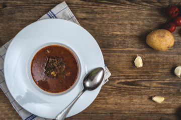 Goulash soup with beef