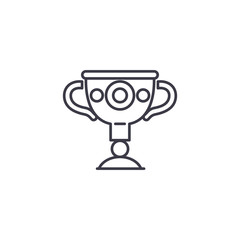 Greek vase trophy linear icon concept. Greek vase trophy line vector sign, symbol, illustration.