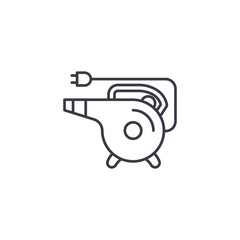 Heat gun linear icon concept. Heat gun line vector sign, symbol, illustration.
