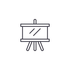 Making a draft linear icon concept. Making a draft line vector sign, symbol, illustration.
