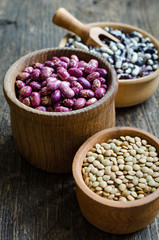 Purple grains-beens in a bowl