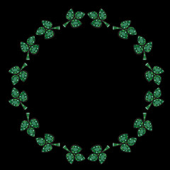 Round frame crystal gems backgrounds