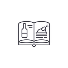 Menu linear icon concept. Menu line vector sign, symbol, illustration.