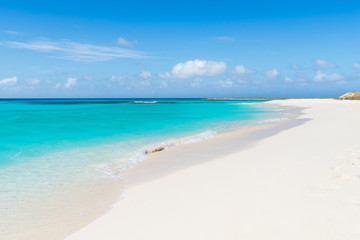 Fototapeta na wymiar Stunning Relaxing Caribbean Beach for Vacations