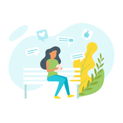 woman making online shopping