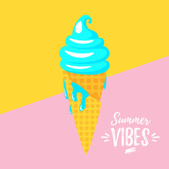 summer design for season postcard