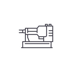 Milling machine linear icon concept. Milling machine line vector sign, symbol, illustration.
