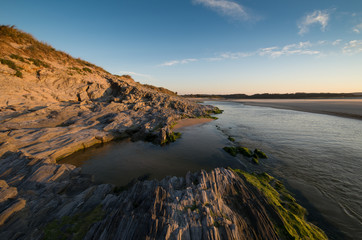 Frouxeira beach at sunset