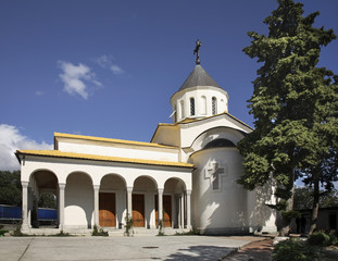 Fototapeta na wymiar Church of Intercession in Oreanda. Crimea. Ukraine