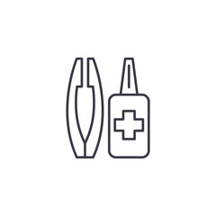 Plaster bandage linear icon concept. Plaster bandage line vector sign, symbol, illustration.