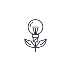 Project startup launch linear icon concept. Project startup launch line vector sign, symbol, illustration.