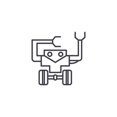 Robotics linear icon concept. Robotics line vector sign, symbol, illustration.