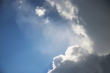 sun behind clouds