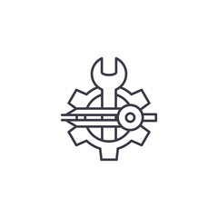 Software designer linear icon concept. Software designer line vector sign, symbol, illustration.