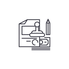 Staff rewards linear icon concept. Staff rewards line vector sign, symbol, illustration.