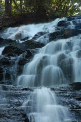 Fototapeta na wymiar fast running waterfalls