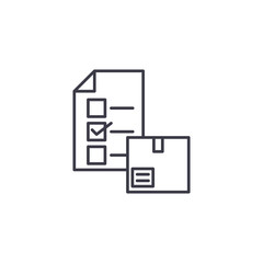 Survey linear icon concept. Survey line vector sign, symbol, illustration.