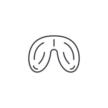 Testicles linear icon concept. Testicles line vector sign, symbol, illustration.