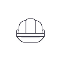 Tin hat linear icon concept. Tin hat line vector sign, symbol, illustration.