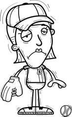 Sad Cartoon Baseball Player