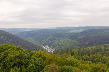 Obraz premium Fortress Konigstein. Mountain fortress in Saxon Switzerland. 