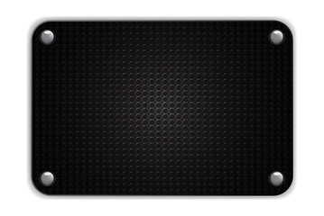 Carbone texture - graphite background. Mat&eacute;riaux - Fibre de Carbone. Textile background with fine stripes. 3d black metal plate vector illustration.