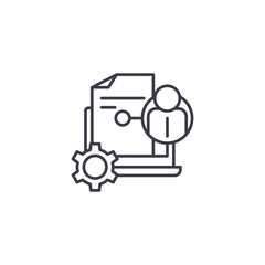 User profile linear icon concept. User profile line vector sign, symbol, illustration.