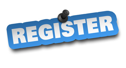 register concept 3d illustration isolated