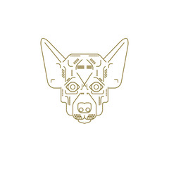 Animal Icons Set Dog breeds Logo on white background. The vector of dog. It is good minimal iconic for pet. Chihuahua