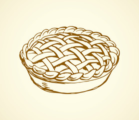 Pie. Vector drawing