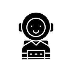 Ambitious personality black icon concept. Ambitious personality flat  vector symbol, sign, illustration.