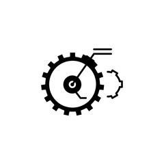 Analytics settings black icon concept. Analytics settings flat  vector symbol, sign, illustration.