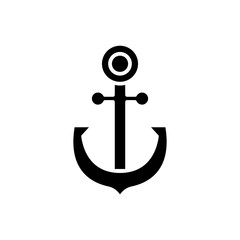 Anchoring black icon concept. Anchoring flat  vector symbol, sign, illustration.