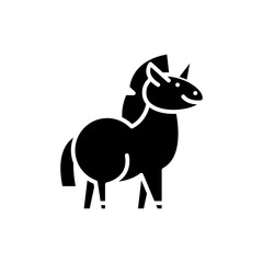Animal world zebra black icon concept. Animal world zebra flat  vector symbol, sign, illustration.