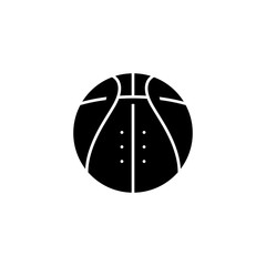 Basketball black icon concept. Basketball flat  vector symbol, sign, illustration.