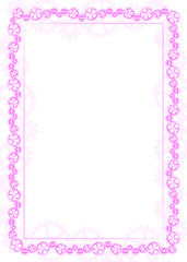 Pink frame and border with gear-type mechanism