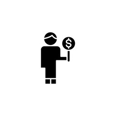 Cfo black icon concept. Cfo flat  vector symbol, sign, illustration.