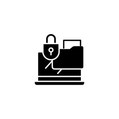 Confidential documents black icon concept. Confidential documents flat  vector symbol, sign, illustration.