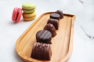 chocolate and macaron