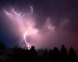 Lightning Over Huachuca Mountains