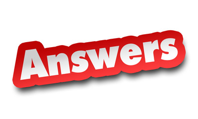 Fototapeta premium answers concept 3d illustration isolated