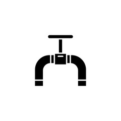 Pipeline black icon concept. Pipeline flat  vector symbol, sign, illustration.