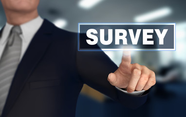 survey   pushing concept 3d illustration