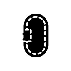 Ring road black icon concept. Ring road flat  vector symbol, sign, illustration.