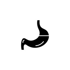 Stomach black icon concept. Stomach flat  vector symbol, sign, illustration.