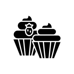 Sweet treats black icon concept. Sweet treats flat  vector symbol, sign, illustration.