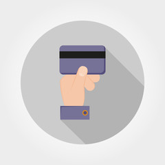 Credit card payment. Icon. Vector. Flat.