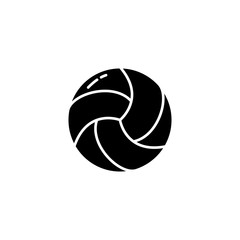 Volleyball black icon concept. Volleyball flat  vector symbol, sign, illustration.